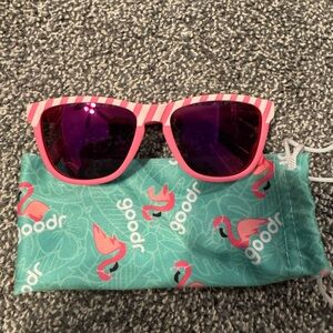 Goodr Pink Striped Sunglasses
